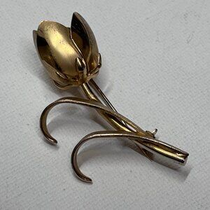 Vintage Gold/Brass Tulip Brooch